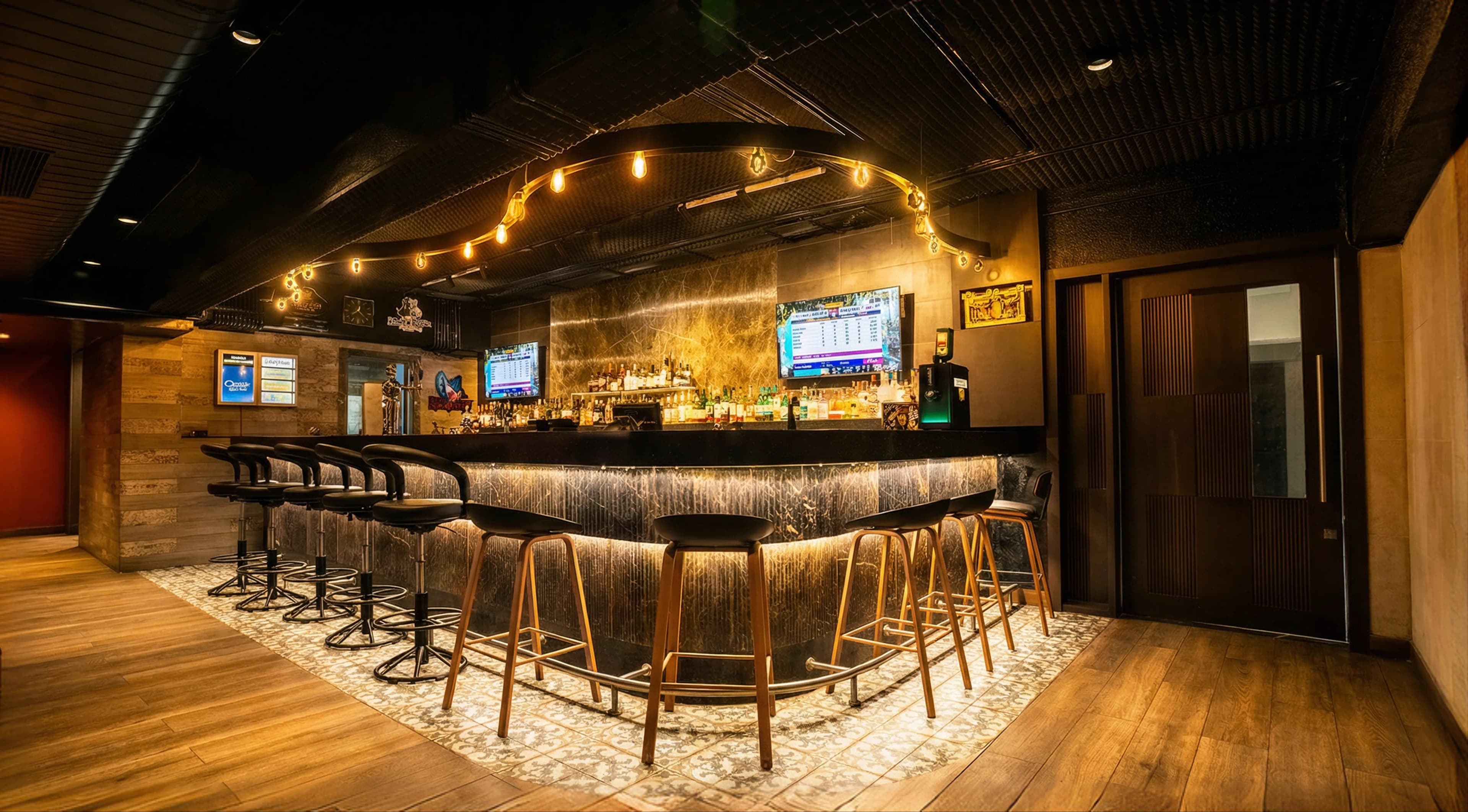 Wide interior view of The Permit Room on Cathedral Road